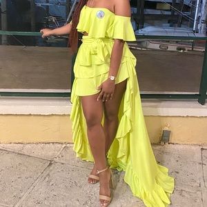 Neon green 2 piece set